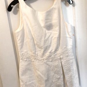 White shift dress